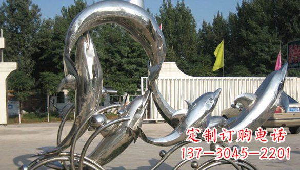 绵阳不锈钢海豚雕塑精美雕刻展现海洋之美