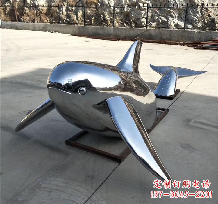 绵阳鲸鱼雕塑精美的不锈钢艺术