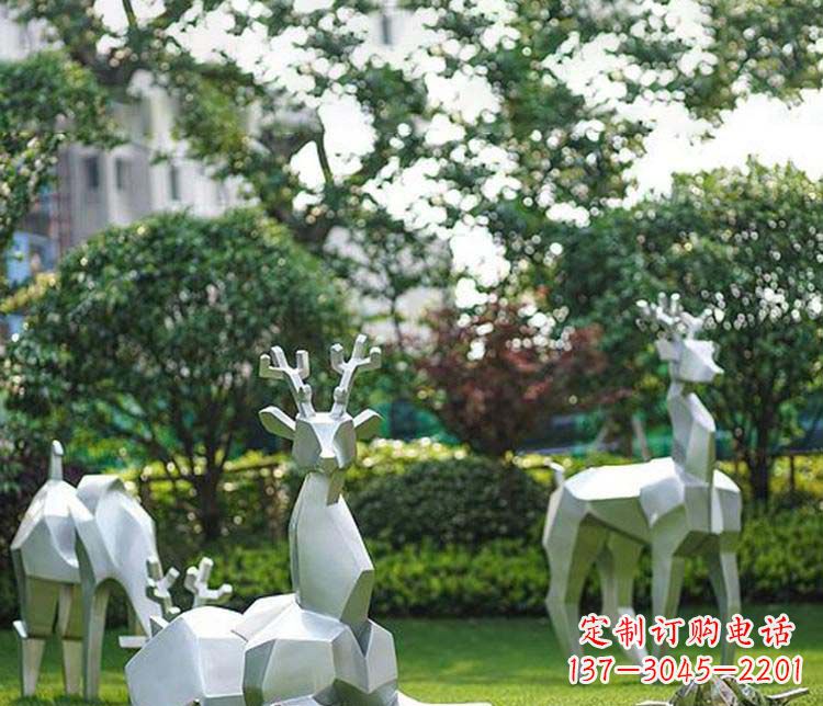 绵阳不锈钢动物鹿雕塑艺术与自然的完美结合