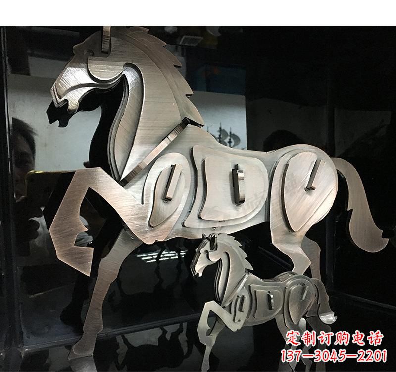 绵阳不锈钢动物马雕塑艺术精美动人