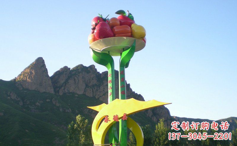 绵阳不锈钢制作的苹果雕塑