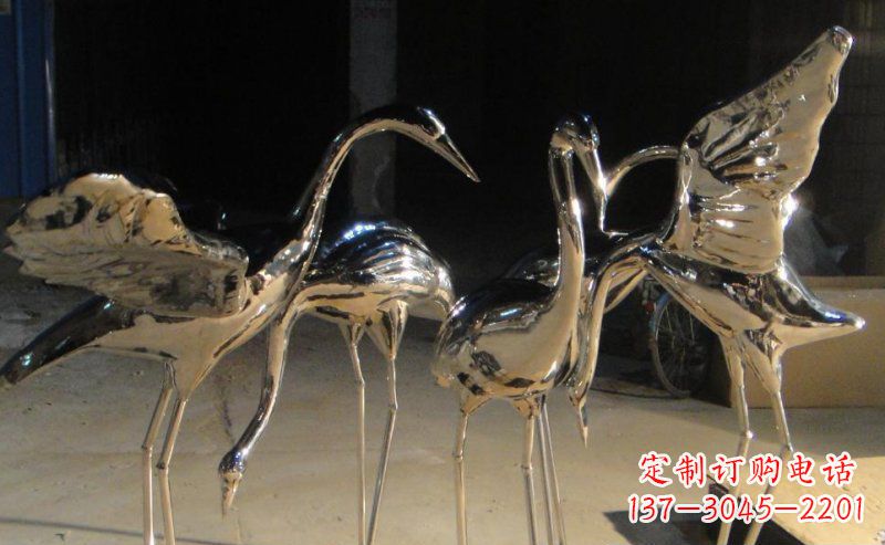绵阳仙鹤雕塑不锈钢锻造的精美艺术