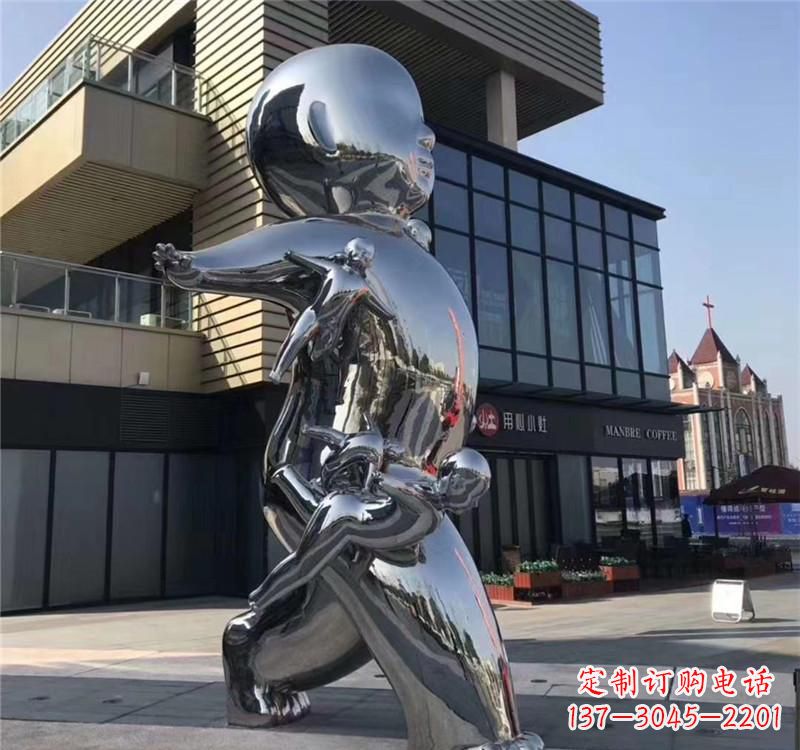 绵阳不锈钢儿童雕塑精致的艺术之作