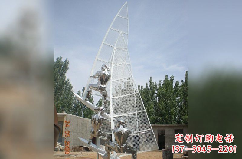 绵阳不锈钢帆船雕塑精美的艺术品