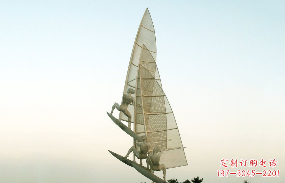 绵阳精美的不锈钢帆船雕塑