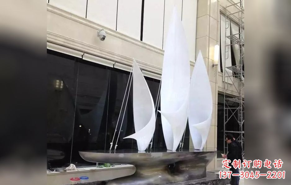 绵阳不锈钢帆船海洋迷人的雕塑