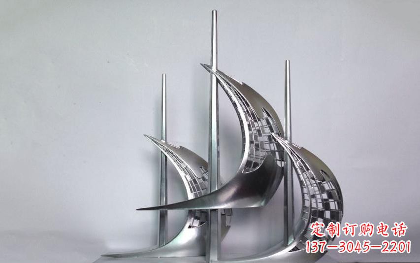 绵阳不锈钢帆船雕塑——海洋之旅的象征