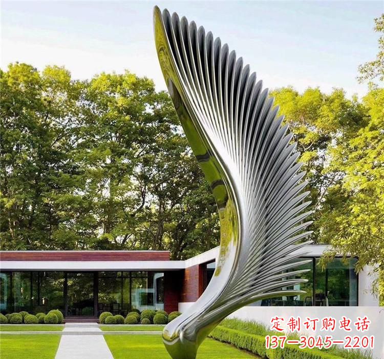 绵阳不锈钢飞行翅膀雕塑——精美的艺术之作