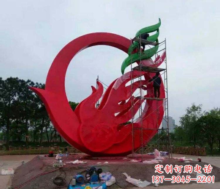 绵阳不锈钢凤凰雕塑精美而又神秘