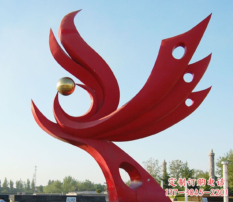 绵阳不锈钢凤凰雕塑——传承千百年传统文化