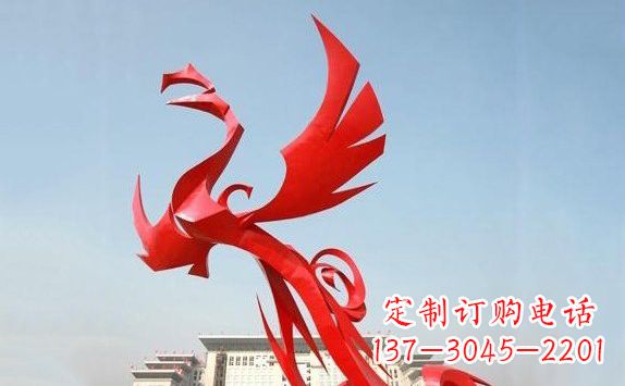 绵阳不锈钢凤凰展翅雕塑精致的艺术品