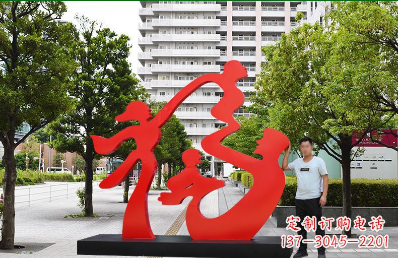 绵阳不锈钢福字雕塑传递美好祝福
