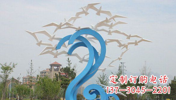 绵阳鸽子雕塑不锈钢的象征