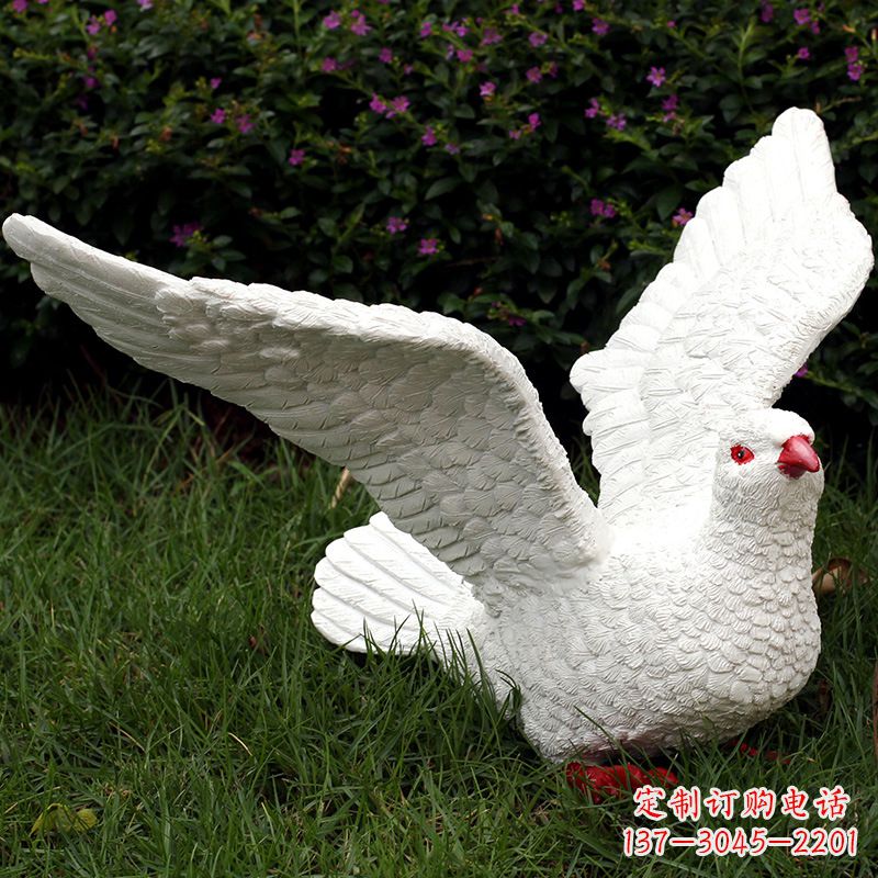 绵阳不锈钢鸽子雕塑象征和平与美好