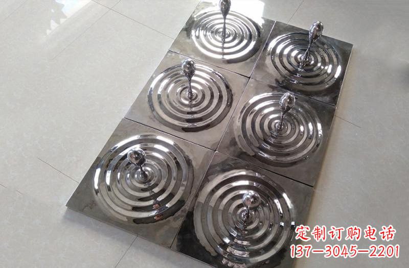 绵阳不锈钢公园水滴雕塑精美绝伦
