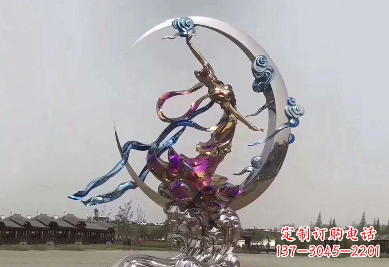 绵阳不锈钢嫦娥奔月雕塑