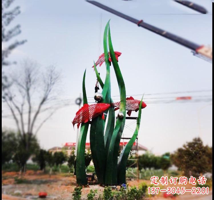 绵阳不锈钢鲤鱼雕塑美轮美奂的艺术之作