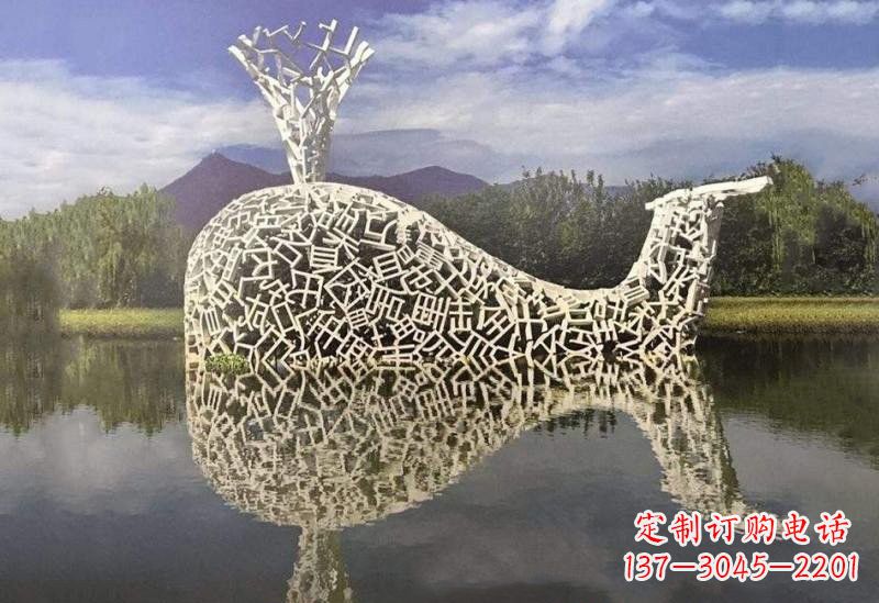绵阳不锈钢鲸鱼雕塑令人惊叹的艺术之作