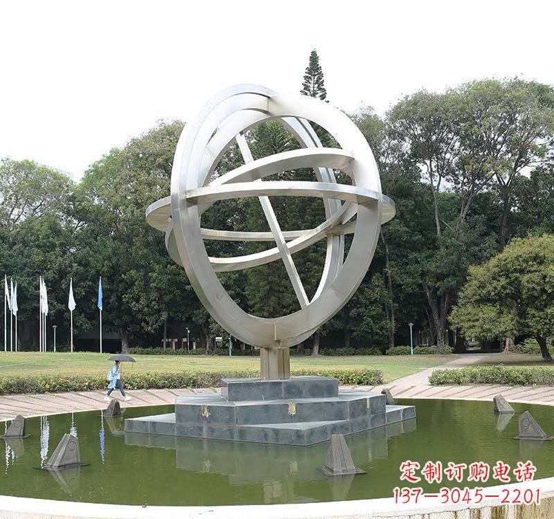 绵阳不锈钢地球仪雕塑把地球放在手中