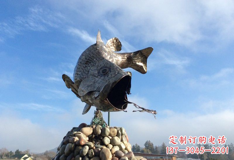 绵阳不锈钢鲤鱼雕塑