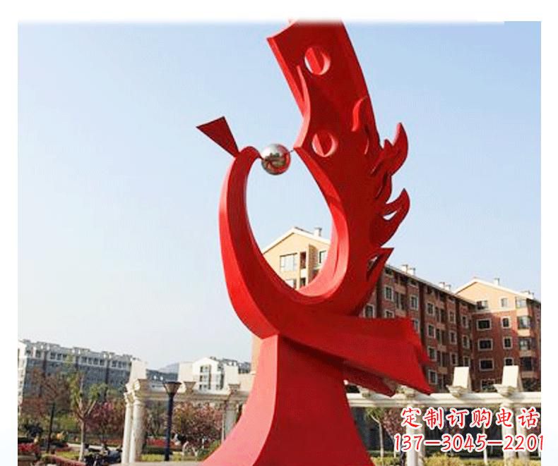 绵阳不锈钢凤凰雕塑——象征着新生