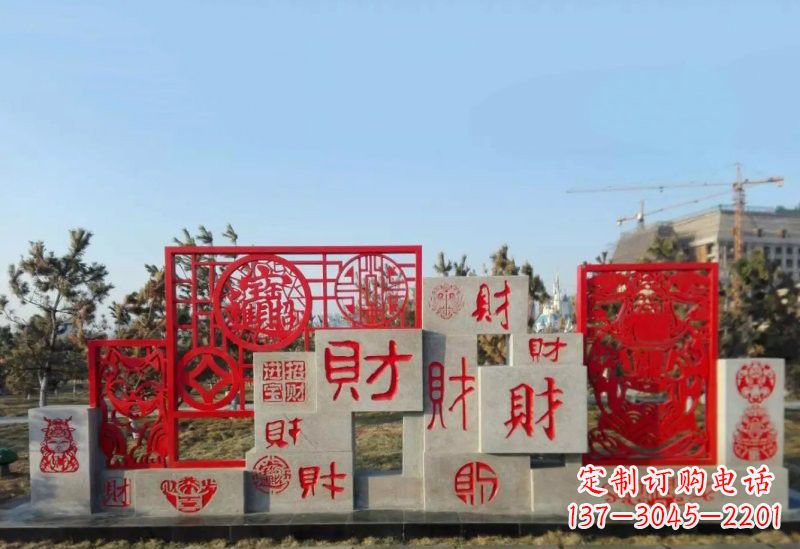 绵阳不锈钢福禄寿雕塑象征着美好生活