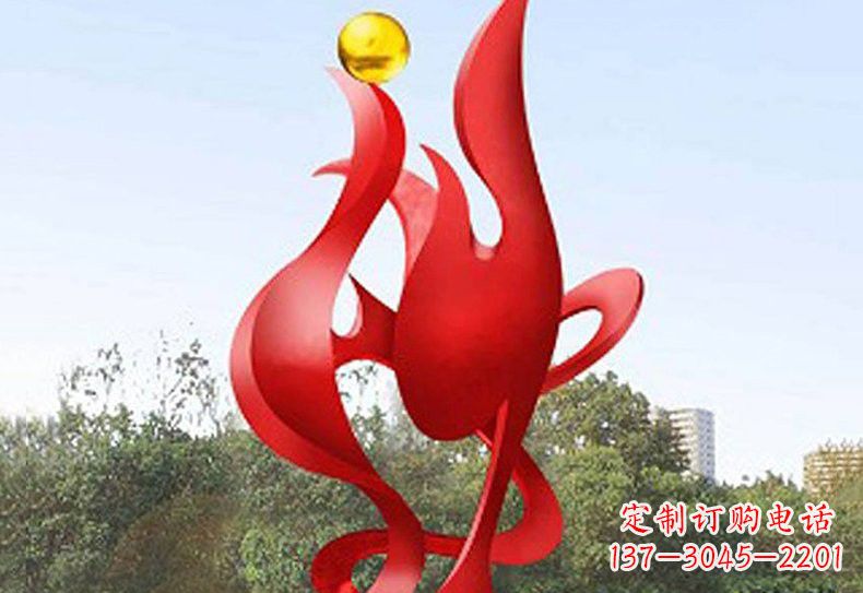绵阳不锈钢凤凰雕塑——象征着古代神兽的传奇