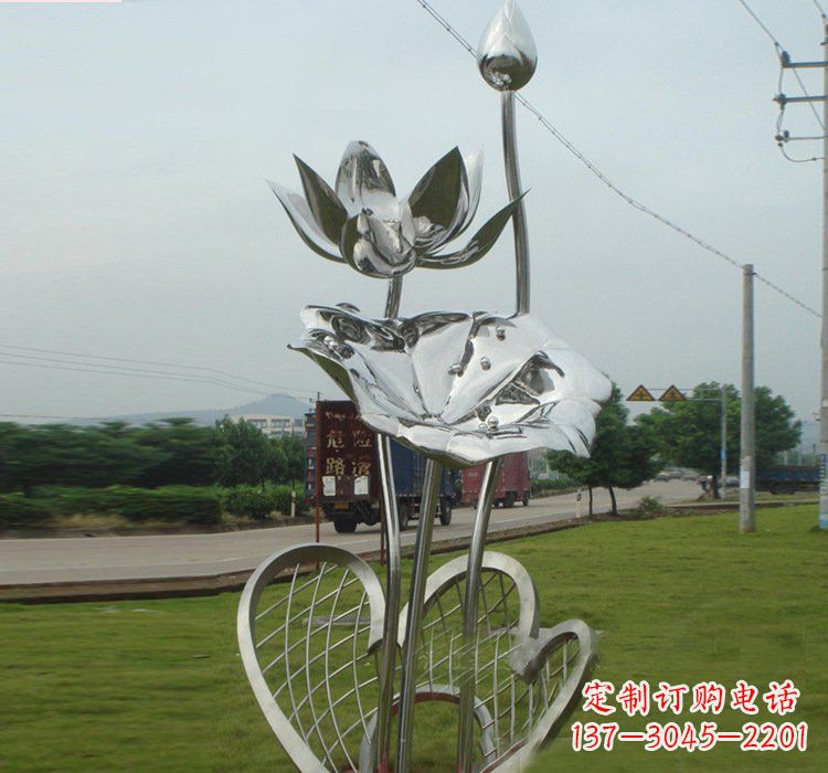 绵阳不锈钢荷叶雕塑——精美优雅的艺术品