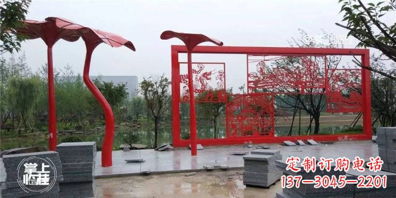绵阳不锈钢剪纸龙凤雕塑精美雕刻传承古老文化