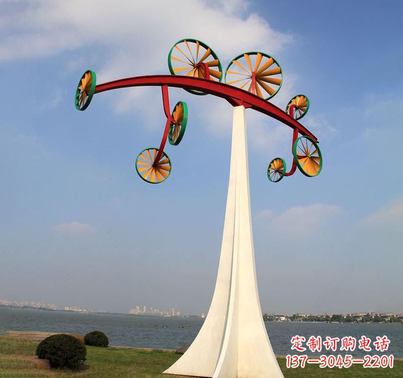 绵阳不锈钢风车雕塑缔造美丽公园