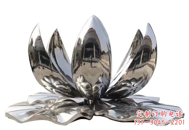 绵阳不锈钢公园镜面莲花雕塑光彩夺目