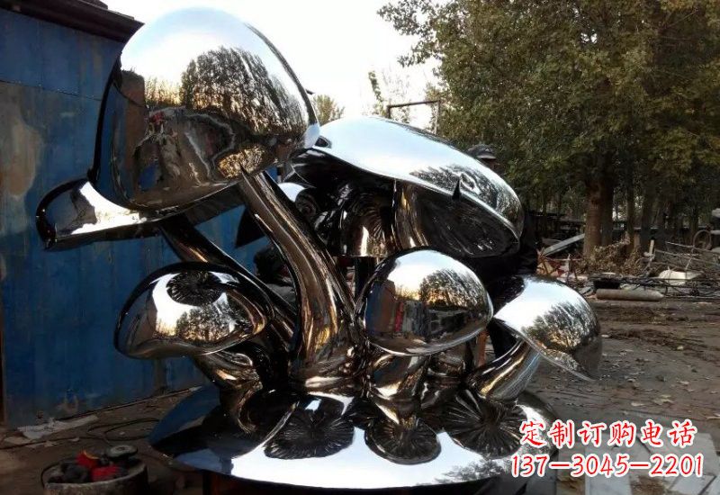 绵阳不锈钢公园蘑菇雕塑