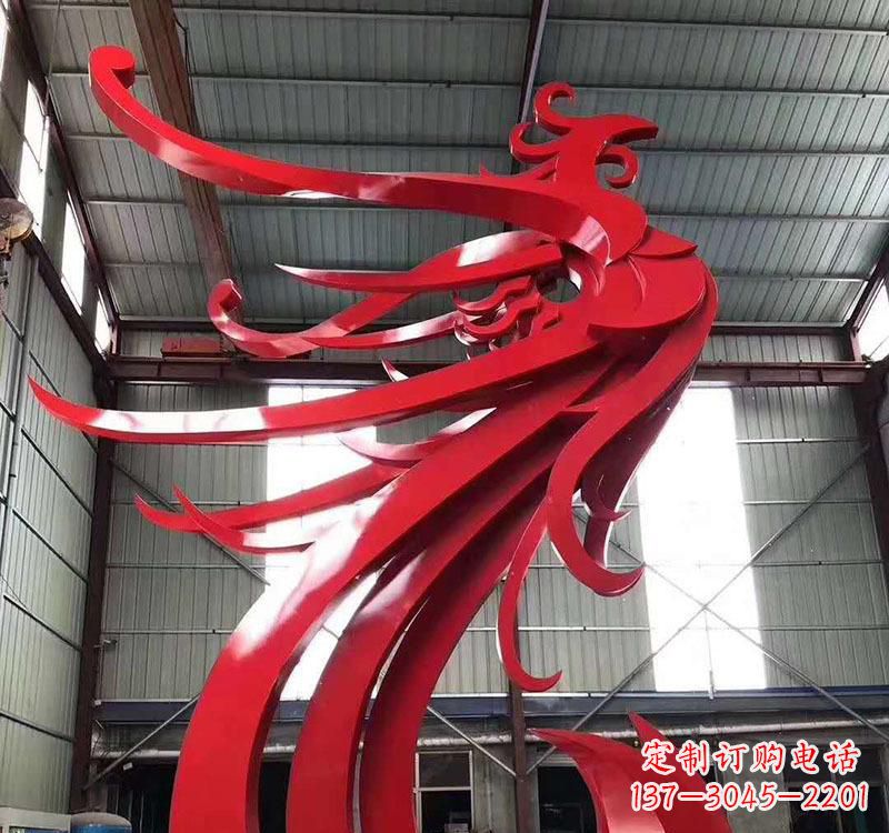 绵阳不锈钢凤凰雕塑高雅而精致