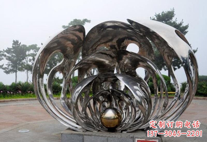 绵阳不锈钢贝壳雕塑海洋风情的精美礼赞