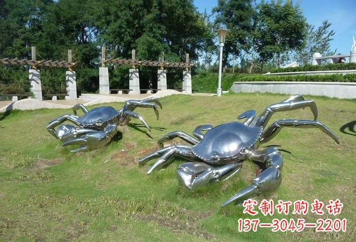 绵阳不锈钢螃蟹雕塑美丽的象征