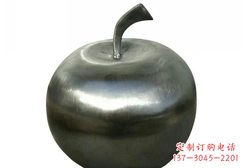 绵阳不锈钢苹果雕塑精美的艺术之作