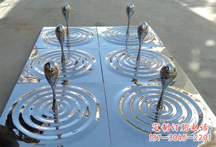 绵阳不锈钢水滴雕塑激发自然之美