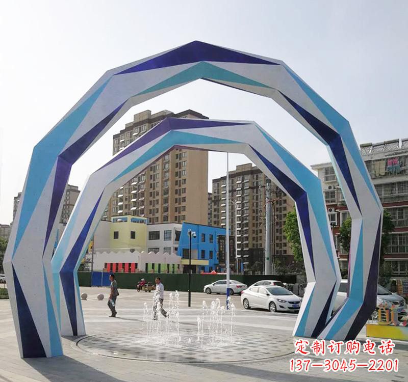 绵阳不锈钢拱门雕塑令人惊叹的艺术品