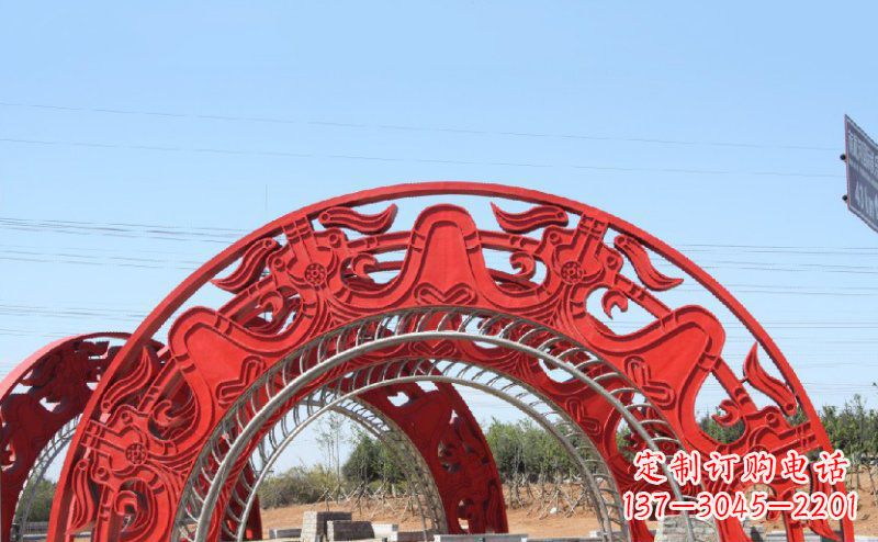 绵阳不锈钢拱门雕塑美丽的艺术精品
