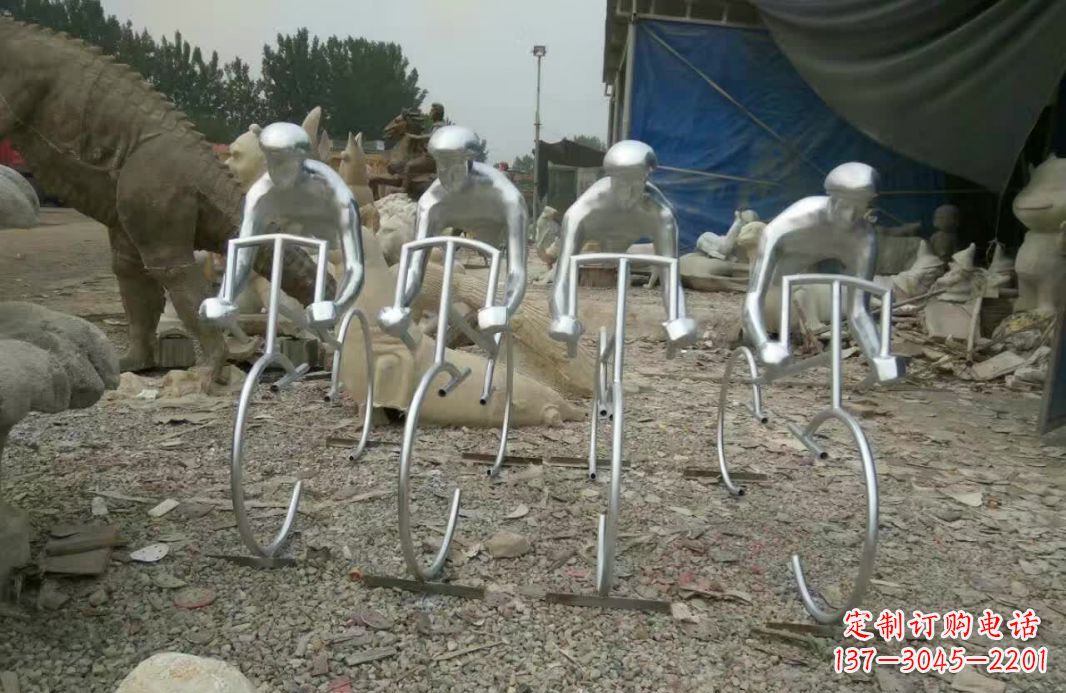 绵阳不锈钢自行车雕塑——美丽的自行车文化精神