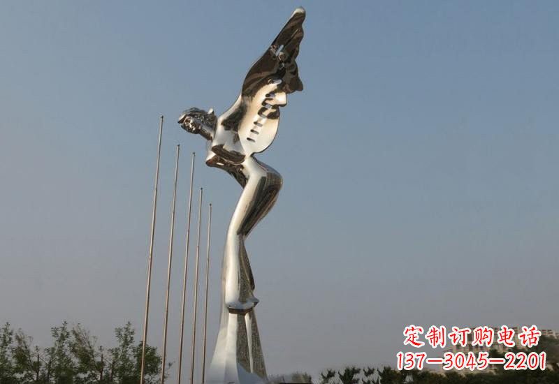绵阳不锈钢天使雕塑精美而优雅