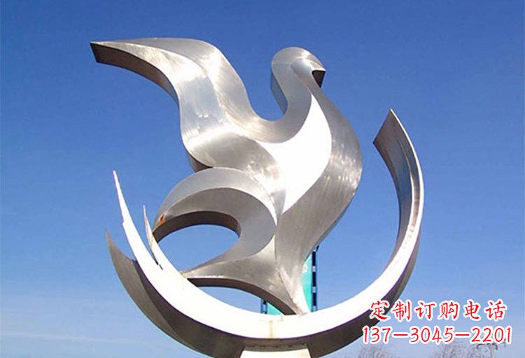绵阳不锈钢鸽子雕塑象征着和平