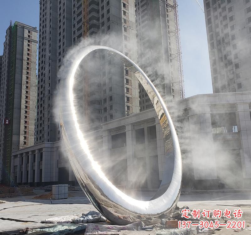绵阳不锈钢圆环雕塑给城市带来独特美感