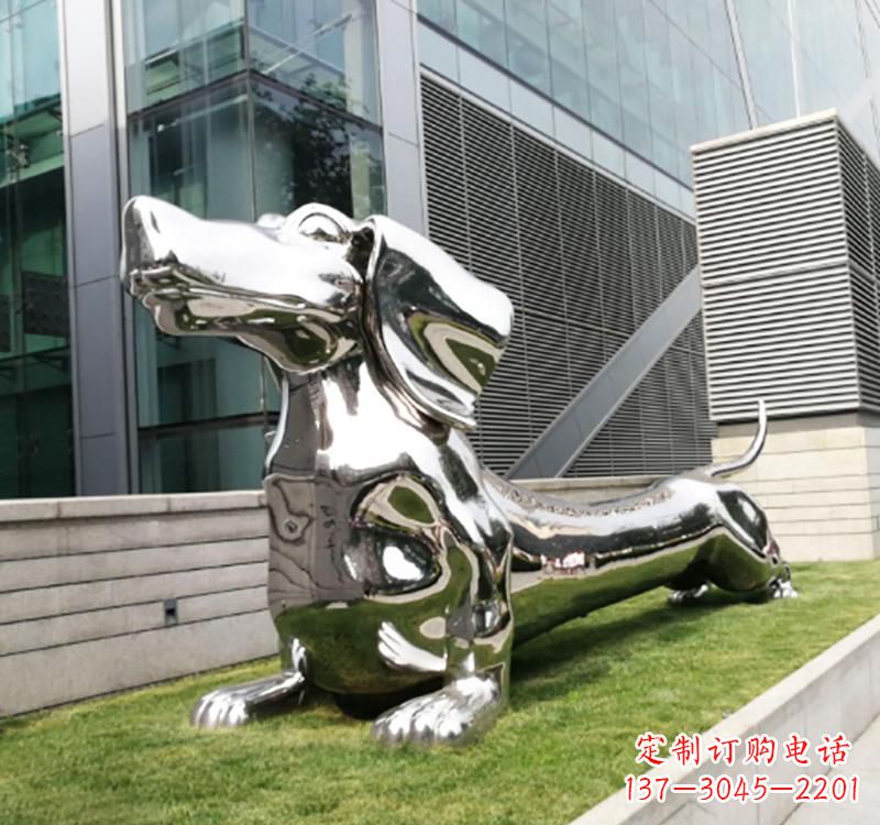 绵阳不锈钢动物雕塑——狗