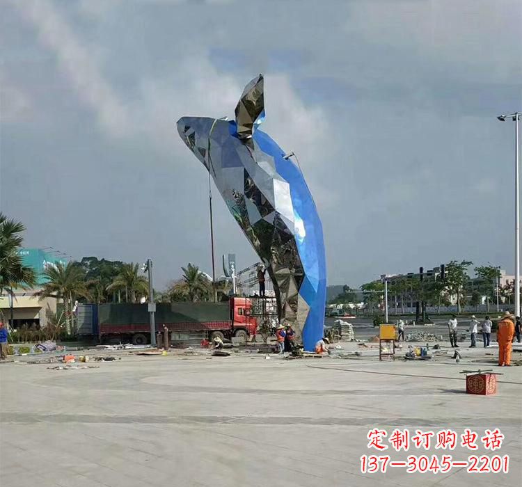 绵阳不锈钢鲸鱼雕塑海洋世界的精美礼物