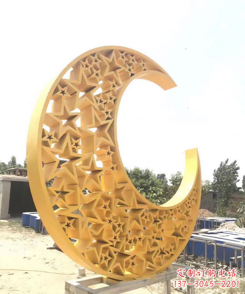 绵阳不锈钢月亮雕塑象征着梦想与希望