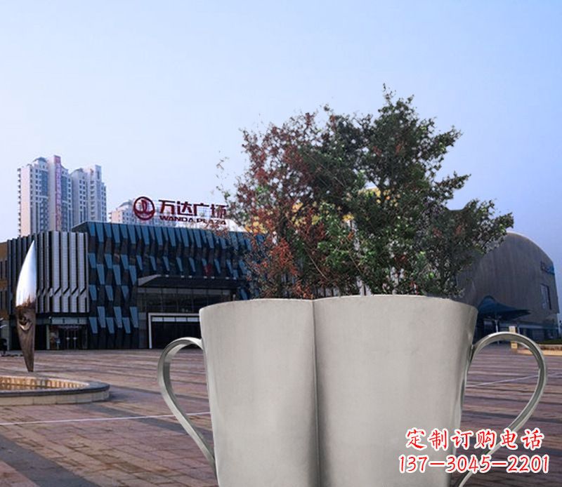 绵阳不锈钢花盆雕塑带来精致的艺术感受