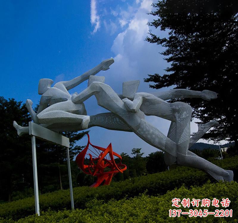 绵阳不锈钢中的运动员雕塑