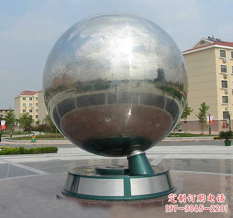 绵阳不锈钢广场现代地球雕塑