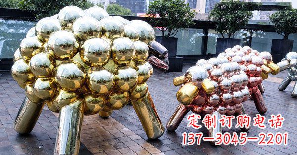 绵阳不锈钢动物雕塑肖恩的小羊